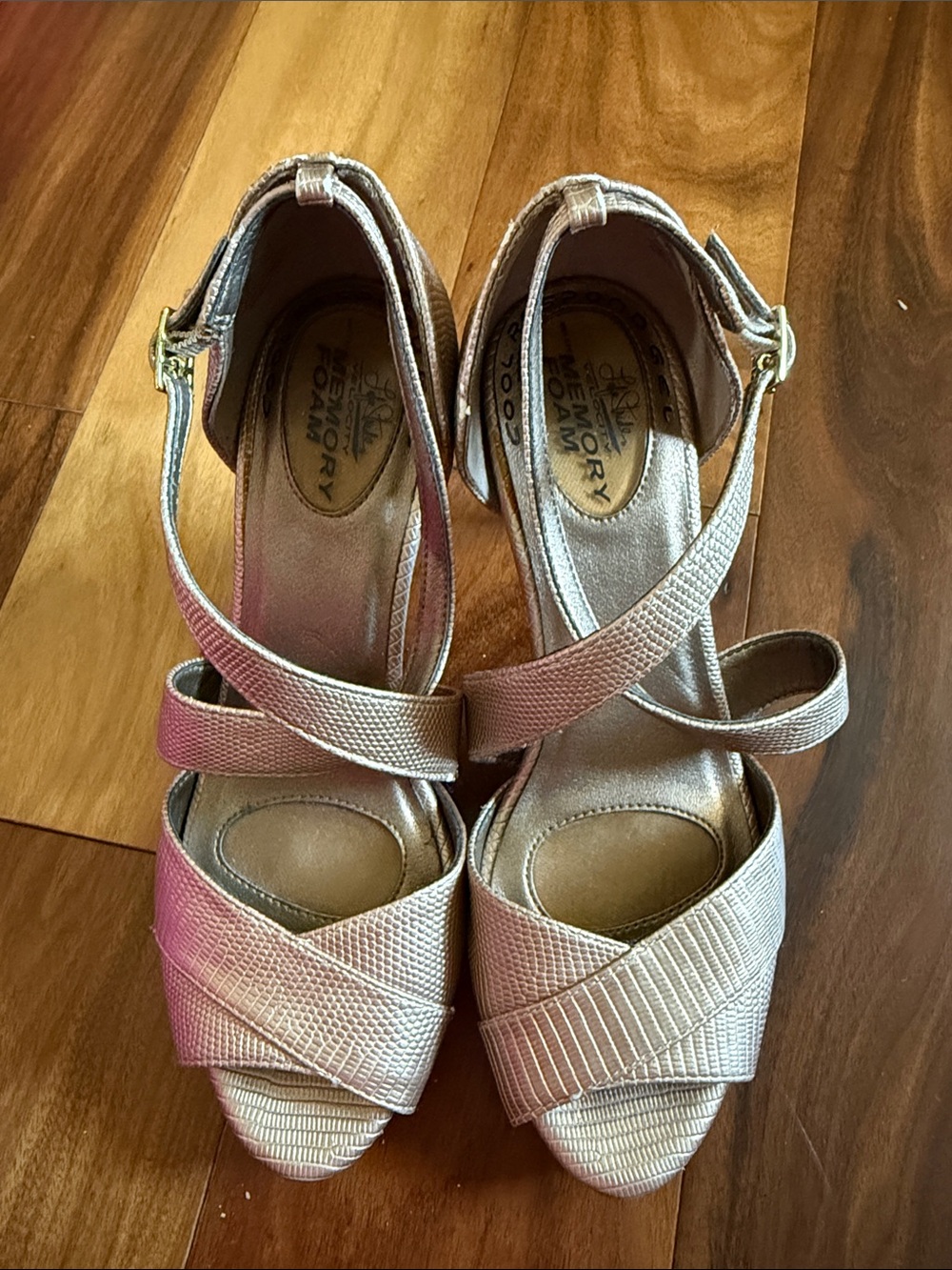 Life Stride Women's Strappy Heels - Gold